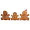Glitzhome® 90.5"L Lighted Christmas 2D Fabric Gingerbread Family Outdoor Decor Set